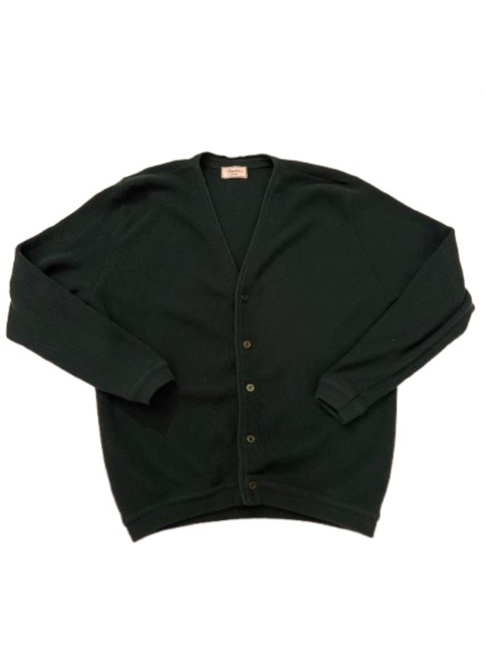 Classic Women’s Dark Green V-Neck Button Cardigan